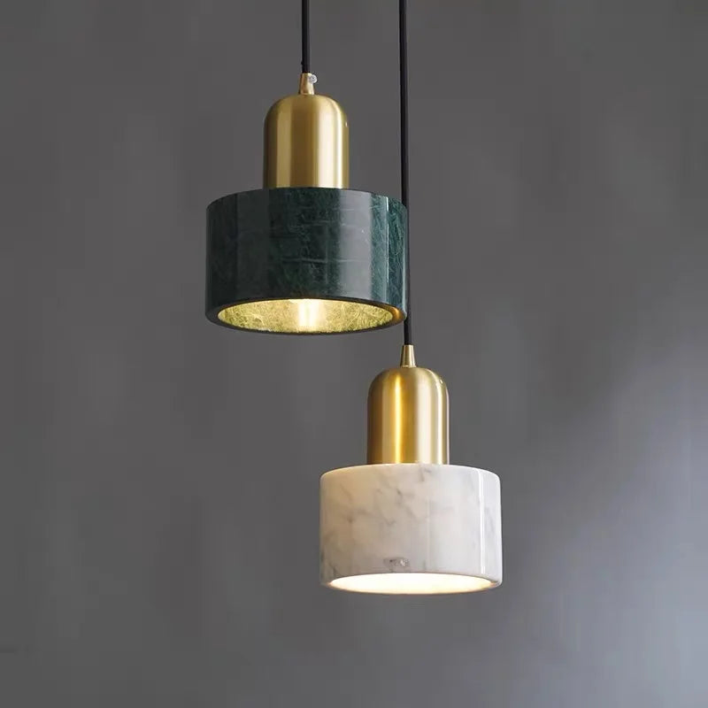 Nordic Modern Luxury Marble Pendant Lamp Bedroom Bedside Kitchen Restaurant Bar Counter Led Lights Hanging Lighting Home Decor