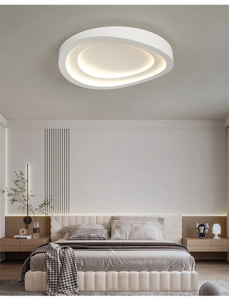 2025 New Modern Simple LED Chandelier For Living Room Bedroom Dining Room Kitchen Ceiling Lamp White Remote Control Lustre Light