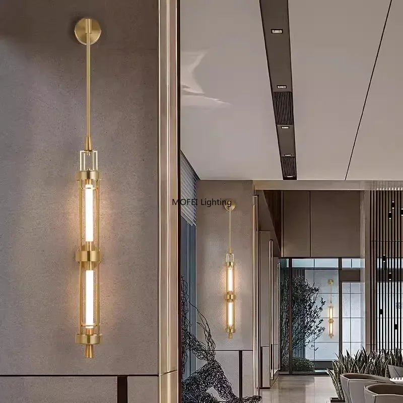 Nordic Iron Acrylic High End Golden Led Wall Lamp for Bedroom Villa Dining Living Room Home Decor Sconce Lighting Fixtures