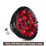 18pcs Red Lights Lamp Therapy Holder 360° Adjustable Clamp 660&850nm Infrared Combo Bulb for Relief and Recovery Skin Care Pain