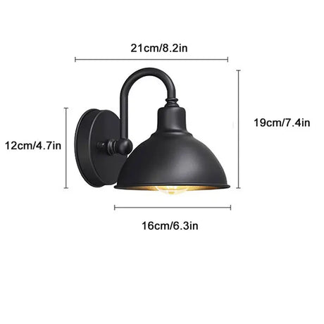 Minimalist Outdoor Wall Lanterns ,Aluminum Exterior Gooseneck Light, Farmhouse Barn Porch Light for Garden ,Garage, Yard, Front Door