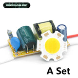 1Set High Power 3W 5W 7W 10W COB Bridgelux LED Integrated Lamp Chip With LED Power Supply Driver For LED Floodlight Spot Light