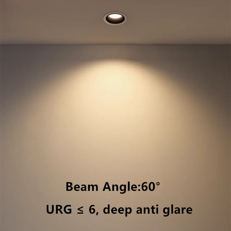 New Nordic Recessed LED Downlight 110V-240V Dimmable Ceiling Lamp 5W7W9W12W15W20W24W CRI 98 Anti Glare COB Spot Lights For Home