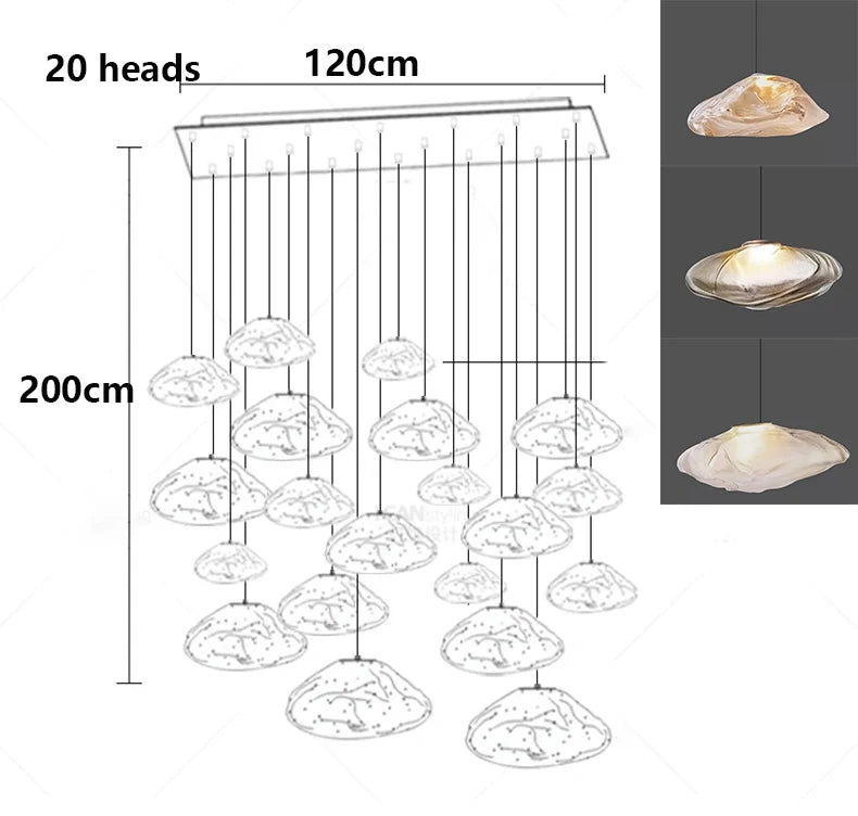 Modern home decoration led light, stair chandelier, living room hanging light, dining room chandelier, indoor lighting