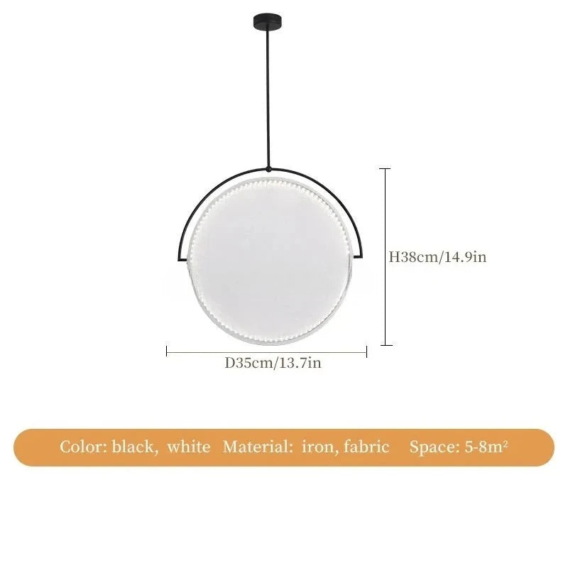 Nordic Restaurant Pendant Lights Creative and Personalized Dining Table Lights Modern and Minimalist Art Fabric Pendant Lamps