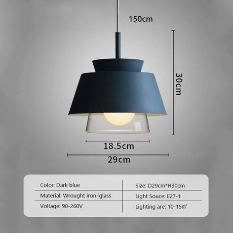 Loft Vintage Iron Glass Pendant Light creative restaurant metal Glass coffee shop hallway bar desk study decorative chandelier