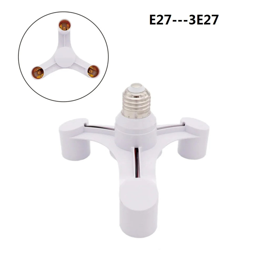 E27 to E27 Splitter Adapter Socket (3-in-1 / 4-in-1 / 5-in-1) - Multi-Bulb Base Lamp Holder Converter