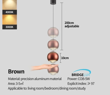 Bedside chandelier modern simple, and luxurious bedroom small chandelier restaurant bar and counter adjustable ceiling light