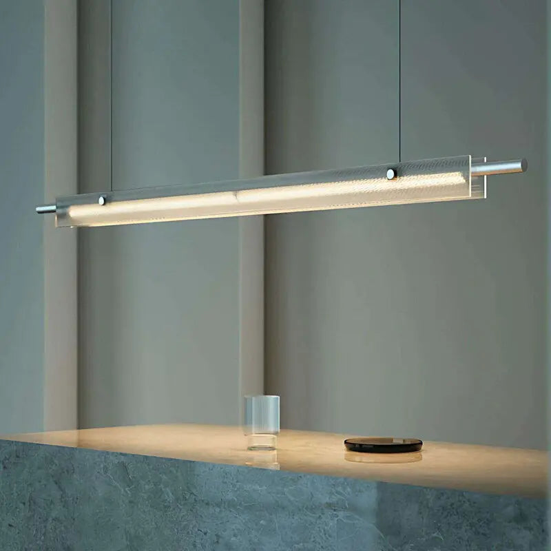 Italian Minimalist Glass Pendant Lamp for Restaurant Dining Table Bar - Taipei European Creative Designer Long Lamp Indoor Decor