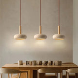 2026 New Hot Selling Pendant Lamps Wabi Sabi Circular Yellow Stone Commercial Home Decoration Restaurant Room LED Droplight