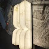 Spain Natural Marble Alabaster Wall Lamp Living Room Background Wall Bedroom Bedside  All Copper Wall Lamp Alabaster Lighting