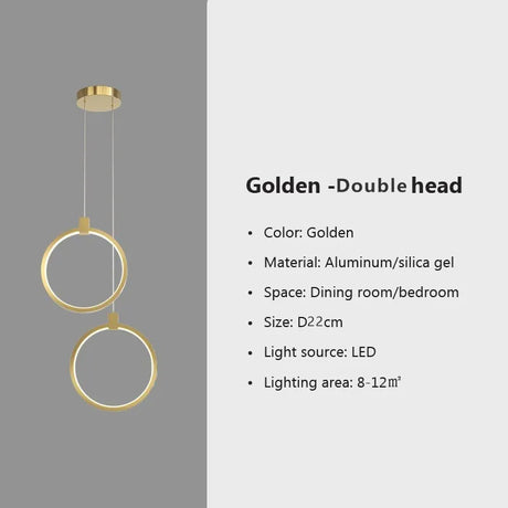 Modern Minimalist LED Pendant Light Chandelier For Bedroom Restaurant Living Room Gold Black Hanging Lamp Decoration Luster
