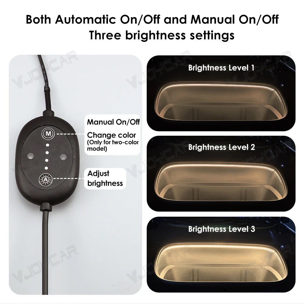 LED Frunk Light Strip for Tesla Model Y/3 & Highland - Automatic Waterproof Magnetic Trunk Decorative DIY Ambient Lighting