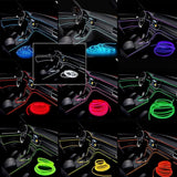5M Car Interior LED Strip Light - Neon EL Wiring Decorative Lamp for Auto