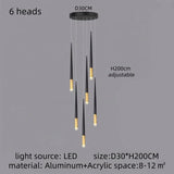 Modern Luxury Chandelier Nordic Ceiling Light Living Room Duplex Attic Long Pendant Light Villa Staircase LED Hanging Lamps