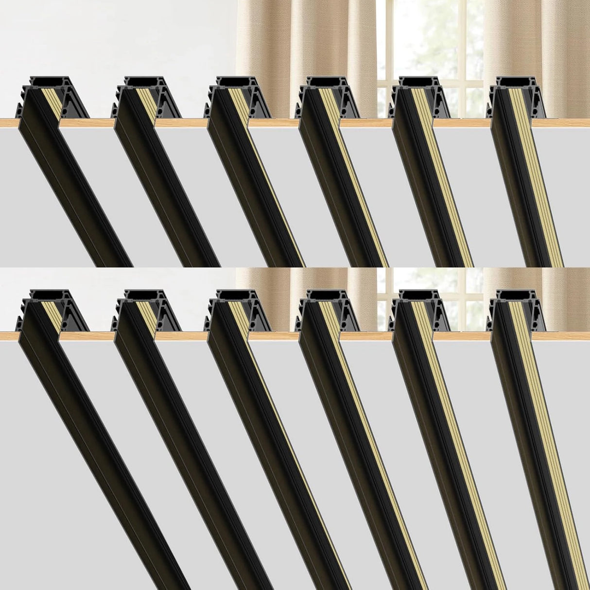 Recessed Magnetic Track Lighting 2-Wire DC 24V Track Rail System with LED Magnetic Light Head Kitchen Living Room Office