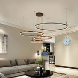 Modern living room LED circular ceiling pendant light indoor lighting study bedroom light circular hanging light home decoration