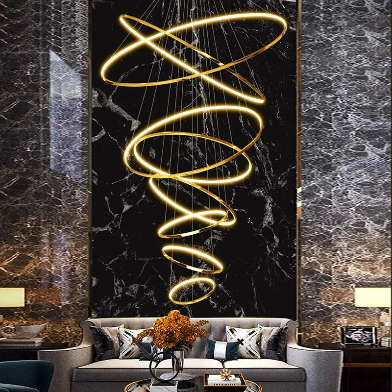 Modern LED Pendant Light for Living Room - Luxury Home Decor Chandelier