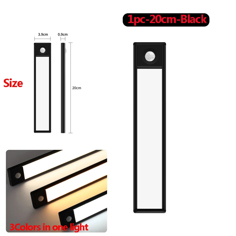LED Under Cabinet Lights Motion Sensor Led Lamp Wireless Rechargeable Night Light for Bedroom Kitchen Cabinet Indoor Lighting