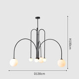 Comet LED Chandelier Nordic minimalist glass globe lamps living room creative personality study cafe art dining room lighting