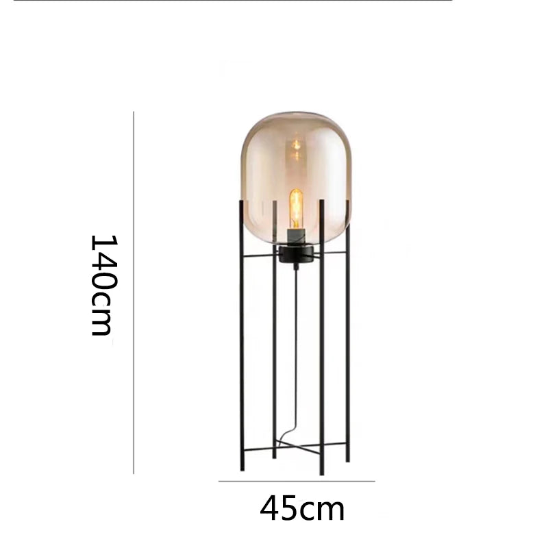 Modern home decors lighting Nordic floor light LED living room standing fixtures study bedroom glass table lamps