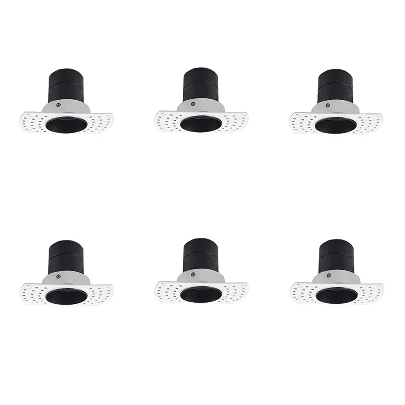 Led Frameless Recessed Downlight 5W Mini Spotlight Wall Washing Lamp Anti-glare White and Black Indoor Lighting 12Pcs/Lot