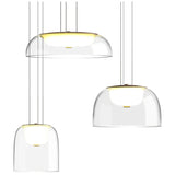 Modern Led Glass Pendant Light Bedroom Transparent Hanging Lamp Nordic Living Dining Room Lighting Kitchen Bar Suspension Lights