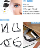 Student LED Neck Reading Light Dimmable Eye-caring lamps Bendable Arms Rechargeable Long Lasting Book Lighting For Hot Sell