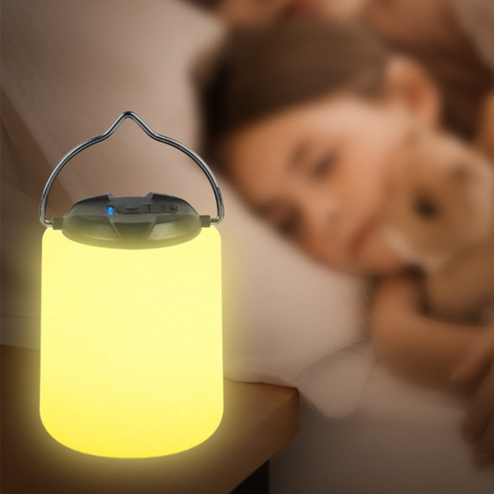 USB Rechargeable Camping Light Bedside LED Night Light Table Light Outdoor Tent Light Emergency Light Handheld Portable Lights