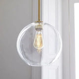 Gradient Glass Ball Design Lamp Pendant Lighting Transparent Round Droplight Edison Bubble Spherical Hanging Lights Bedroom