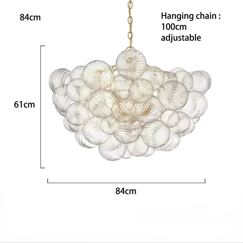 Minimalist Glass Pendant Light Modern Ball Chandelier for Living Dining Room Restaurant Home Decor Indoor Lighting Hanging Lamp