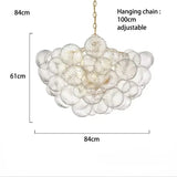 Minimalist Glass Pendant Light Modern Ball Chandelier for Living Dining Room Restaurant Home Decor Indoor Lighting Hanging Lamp
