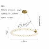 Modern All Copper LED Chandelier Ligthing Lustre Living Dining Room kitchen Art Decor Pendant Lights Indoor Hanging Lamp Fixture
