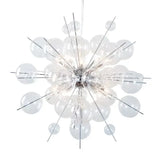 Nordic Designer Chrome Gold Metal LED Pendant Light Modern Artistic Glass Ball Chandeliers for Restaurant Home Decor