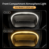 For Tesla Model 3 Highland 2024 2025 2026 Front Trunk Brighten LED Strip Waterproof Flexible DIY Flexible Front Rear Trunk Light