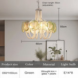 French Flower Glass Pendant Light Creamy Pearl Romantic Master Bedroom Lighting High-end Restaurant Lights