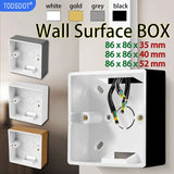 UL 94 V-0 Flame Retardant Wall Socket Box | 40mm White Surface Mount PVC Box