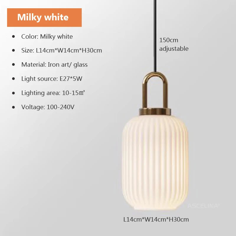Glass Pendant Light Japanese pendant Lamp Design Deco Nordic Led Hanging Light Fixtures Bedroom Modern Luminaire Suspension lamp