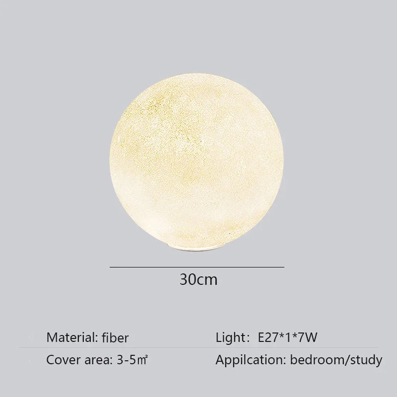 3d Moon Ball Floor Lamp Home Decoration Living Room Bedroom Atmosphere Modern Lustre Table Light Lighting Planet Plug In