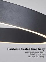 Nordic modern chandelier simple ring light led pendants round lamps