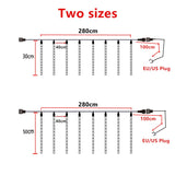 30/50cm LED Meteor Shower Garland Holiday Strip Light Outdoor Waterproof Fairy Lights For Garden Street Christmas Decoration