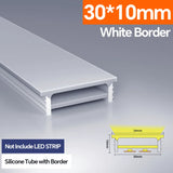 Light Strip Silicone Tube LED Diffuser Flexible Black and White Lampshade with Edge Contour Light Mask Plate Cover
