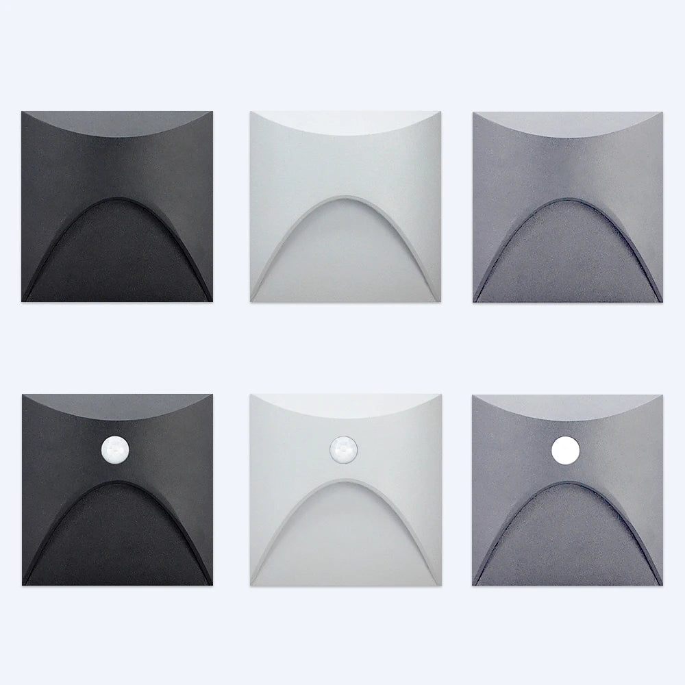 SANDIY Outdoor Stair Light Motion Sensor Wall Lamp Exterior Sconce Garden Yard Lighting for Balcony Gate Fence Waterproof IP65