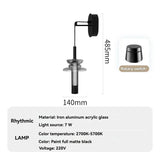 Modern Glass Pendant Light with Knob Switch - Bedside Hanging Night Light