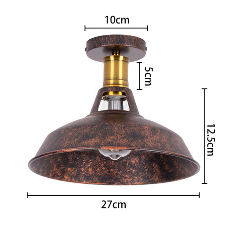 Vintage Retro Ceiling Light Flush Mount Lamp Shade Industrial Lights Lighting for Indoor Bedroom Kitchen Living Room Home Decors