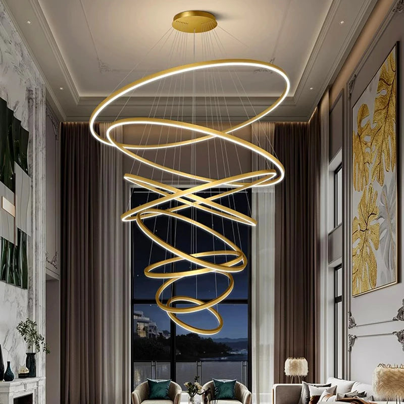 Nordic home decoration, stair chandelier, living room and dining room Pendant lights, ceiling light, indoor lighting