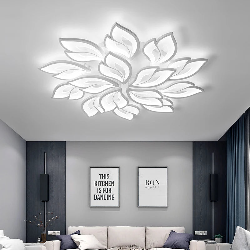 Modern LED Ceiling Chandeliers Light for Living Dining Room Bedroom Ceiling Lamps  With Remote Control Dimmable Lights Fixtures