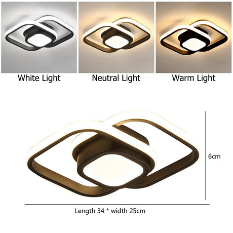 LED Ceiling Lamp Modern Dimmable Bedroom Chandelier Ceiling Lights for Dining Room Living Room Nordic Aisle Lamp