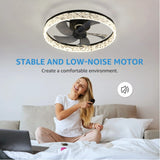 Modern Ceiling Fan With Led Lights Gold/White/Black Lamps Shades Chandelier Fan For Bedroom Room Kitchen Exhaust Fan