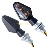 High Efficiency Motorcycle LED Turn Signal Lights (1 Pair) - 1200 Lumens Warm Yellow Blinker Indicators, Waterproof IP67 Universal Fit